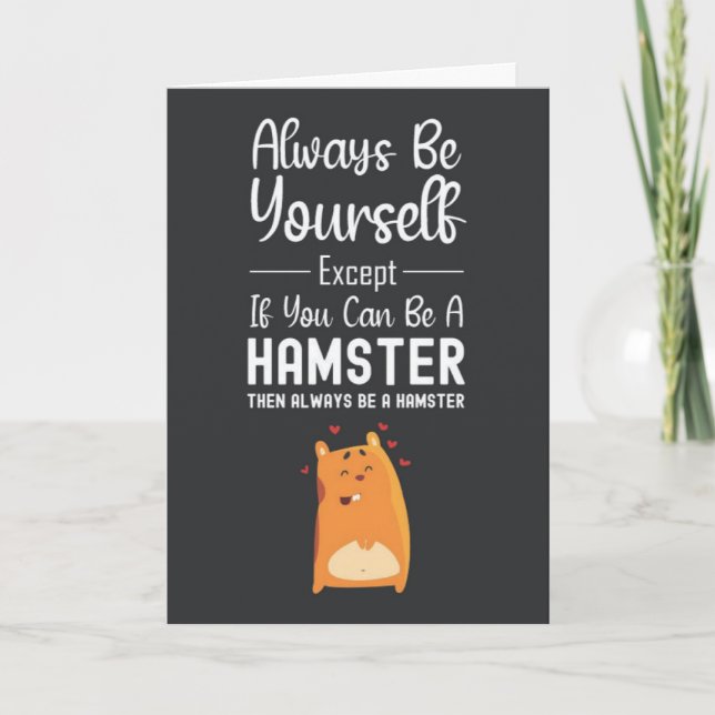 Tarjetas de hámster lindos Amante de animales dive (Anverso)