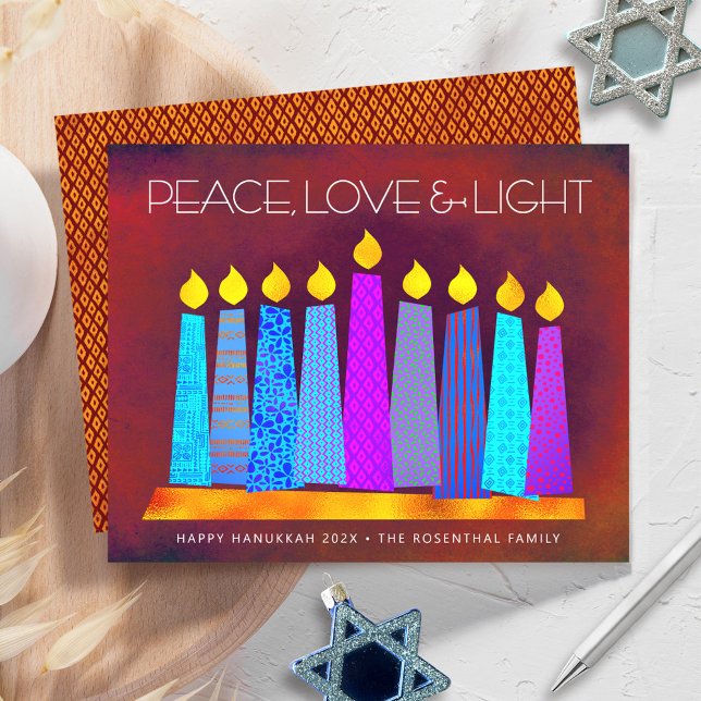 Tarjetas de Hanukkah con velas rojas de presupuest (Subido por el creador)