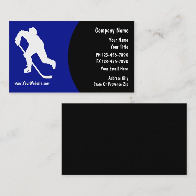 Tarjetas de hockey (Anverso / Reverso)