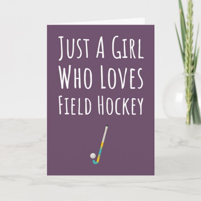 Tarjetas De Hockey De Campo Rosado Para Chicas Par (Anverso)
