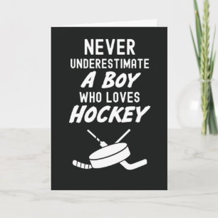 Tarjetas de Hockey Divertidas y Bonitas para Niños