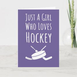 Tarjetas de Hockey Rosadas para Chicas para Niños 