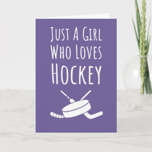 Tarjetas de Hockey Rosadas Para Niñas Para Niños P