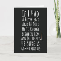 Tarjetas de Hockey sobre Hielo para Ella Chicas Ad