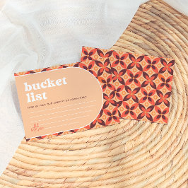 Tarjetas de ideas de lista de cubo retro