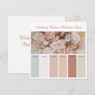 Tarjetas de Ideas de Paletas de Colores para Bodas
