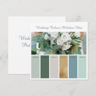 Tarjetas de Ideas de Paletas de Colores para Bodas