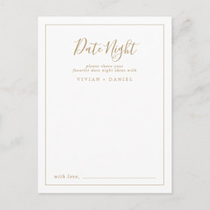 Tarjetas de Ideas Noche de Oro minimalistas