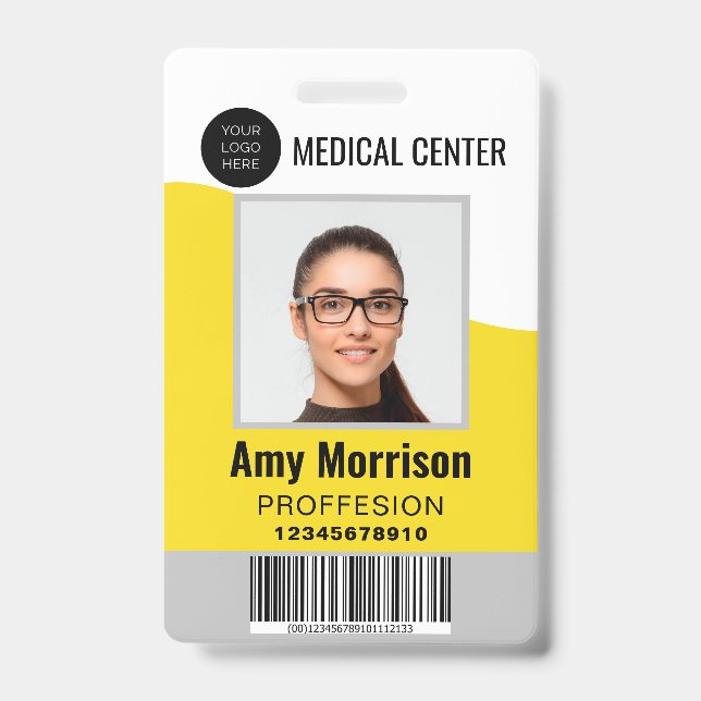 Tarjetas de identificación con cordones para emple (Parte frontal)