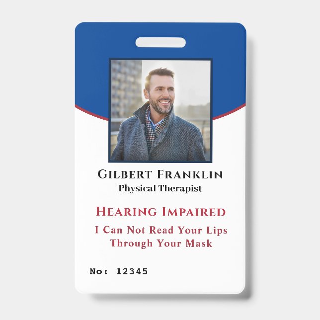 Tarjetas de identificación de discapacidad con fot (Parte frontal)