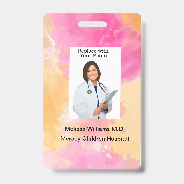 Tarjetas de identificación de personal de hospital (Parte frontal)