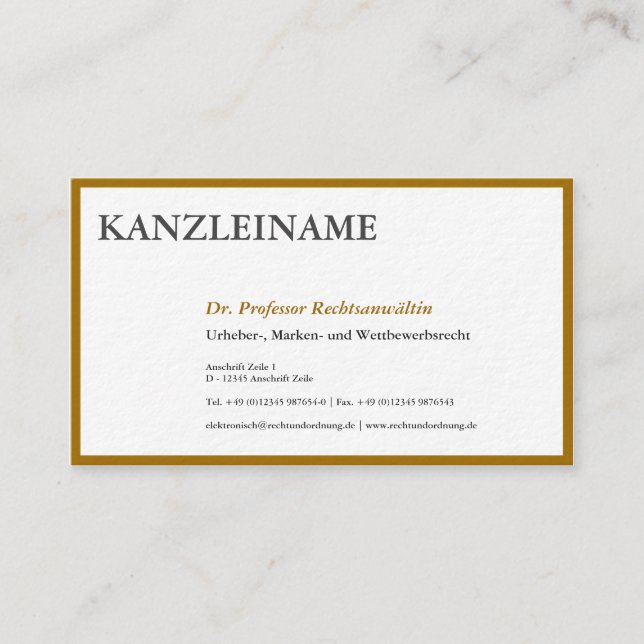 Tarjetas de identificación doradas (Anverso)