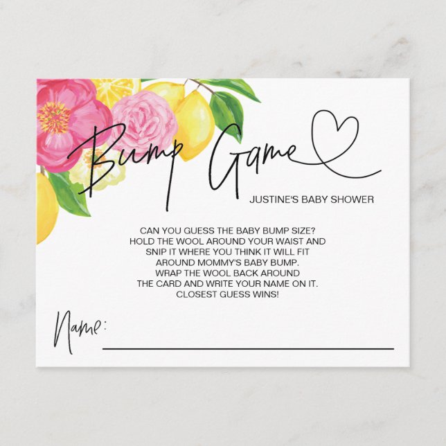 Tarjetas de identificación para juegos de Baby Sho (Anverso)