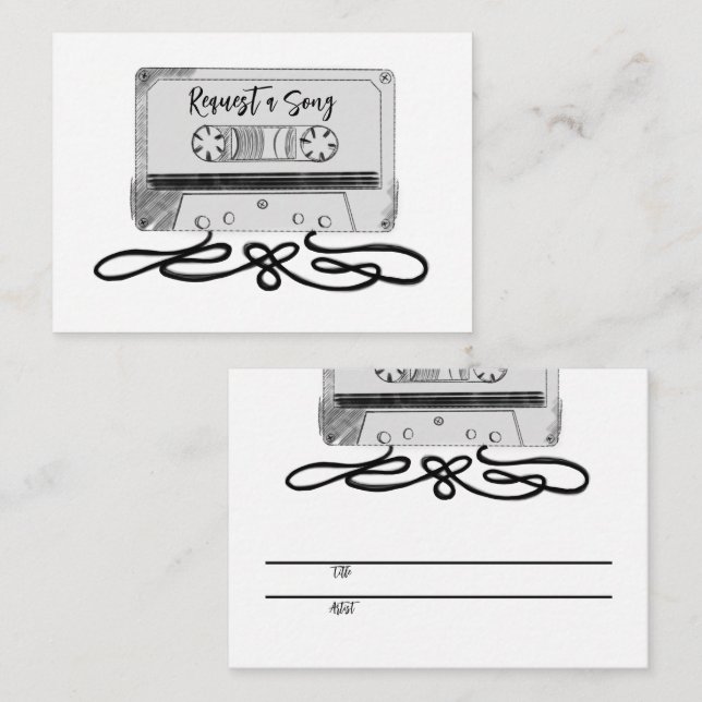 Tarjetas de Ilustracion de cinta de solicitud de c (Anverso / Reverso)