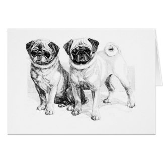 Tarjetas de Ilustracion Precious Pugs (en blanco)
