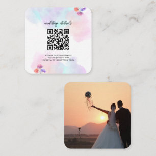 Tarjetas de Inclusión para Boda con Acuarela Román