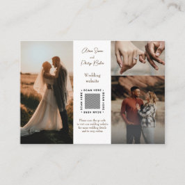 Tarjetas de inclusión para boda con collage de fot