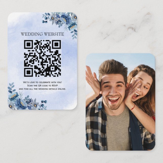Tarjetas de Inclusión para Boda con Cresta Floral  (Anverso / Reverso)