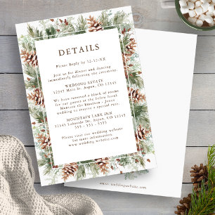 Tarjetas de Inclusión para Boda de Vegetación Inve