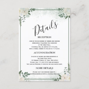 Tarjetas de Inclusión para Boda Minimalista con Ve