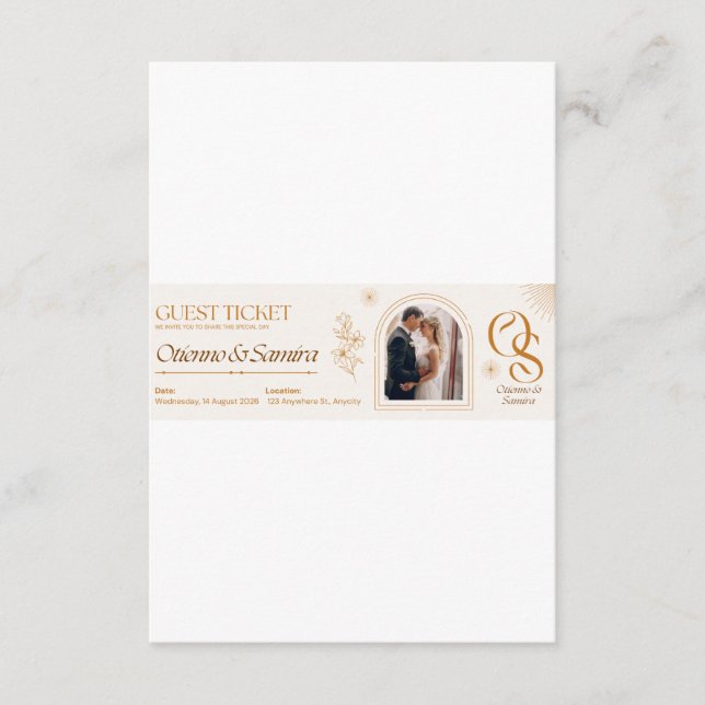 Tarjetas de Inclusión para Bodas (Anverso)