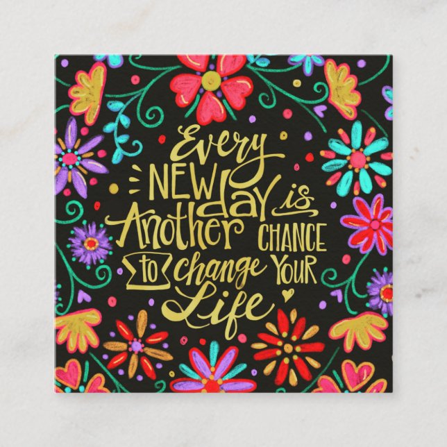 Tarjetas de inespiritualidad "Cada nuevo día" (Anverso)