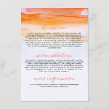Tarjetas de información boda - acuarela romántica