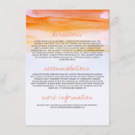 Tarjetas de información boda - acuarela romántica