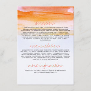 Tarjetas de información boda - acuarela romántica