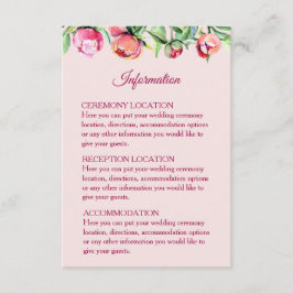 Tarjetas de información Boda de bonitos