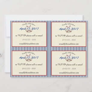 Tarjetas de información de Béisbol DIY