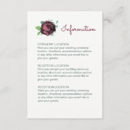 Tarjetas de información de Boda de Rosa de Borgoña