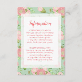 Tarjetas de información de Boda floral Spring Ranu