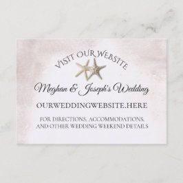 Tarjetas de información de boda Starfish Beach