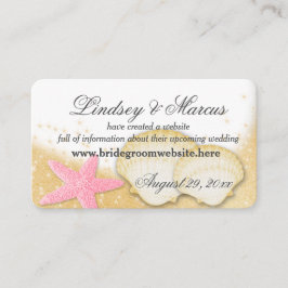 Tarjetas de información de bodas de Sparkle Beach
