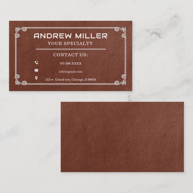 Tarjetas de información de contacto personalizadas (Anverso / Reverso)