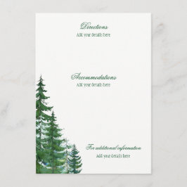 Tarjetas de información de detalles de boda de abe