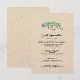Tarjetas de información de invitado de boda | Kraf