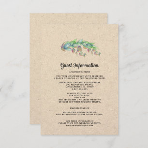 Tarjetas de información de invitado de boda   Kraf