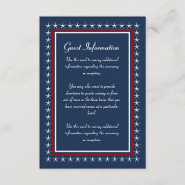 Tarjetas de información de invitado de Boda milita