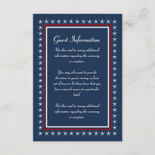 Tarjetas de información de invitado de Boda milita