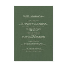 Tarjetas de información de invitado de boda | Patr
