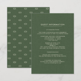 Tarjetas de información de invitado de boda | Patr