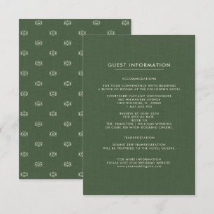 Tarjetas de información de invitado de boda   Patr