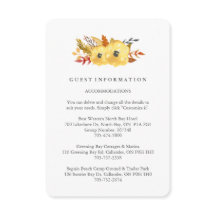 Tarjetas de información de invitados de color de a