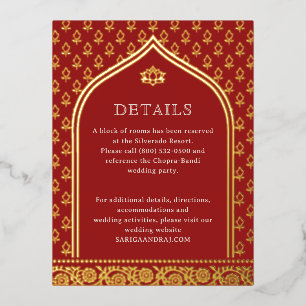 Tarjetas de información detallada del Boda de Reli