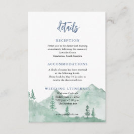 Tarjetas de inscripción de Bodas de la selva monta