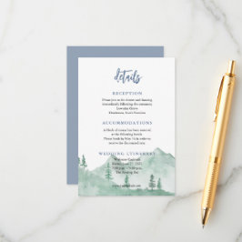 Tarjetas de inscripción de Bodas de la selva monta