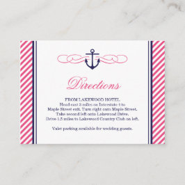 Tarjetas de inserción de Boda de anclaje náutico r