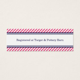 Tarjetas de inserción de Boda náutico rosado y nav